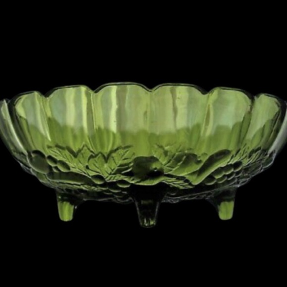 Large Oval Indiana Glass Footed Bowl - Picture 5 of 7